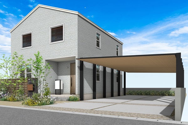 リクシル カーポートSC 1500 2台用 縦2連棟 (4台用) [木調色] | 大阪